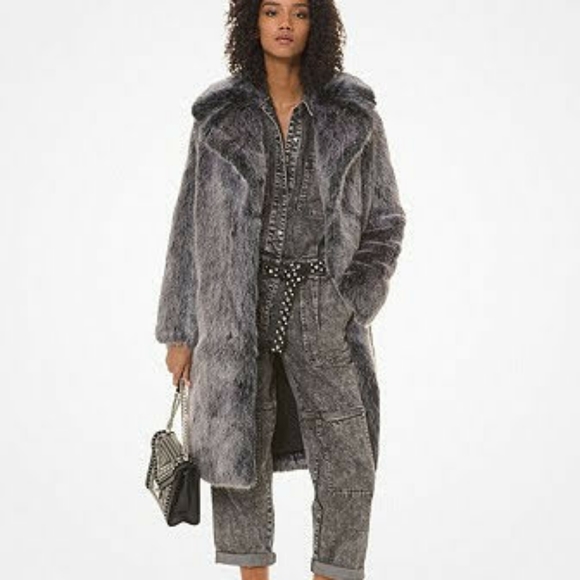Michael Michael Kors Acid-Wash Denim Jumpsuit - Picture 3 of 13